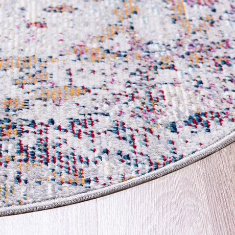 Gray 4' 1 x 4' 1 Starlight Round Area Rug 100% Polypropylene Visually Appealing Unique Carpet for Living Rooms, Bedroom, Dining, Office for Sale at Rug Engine