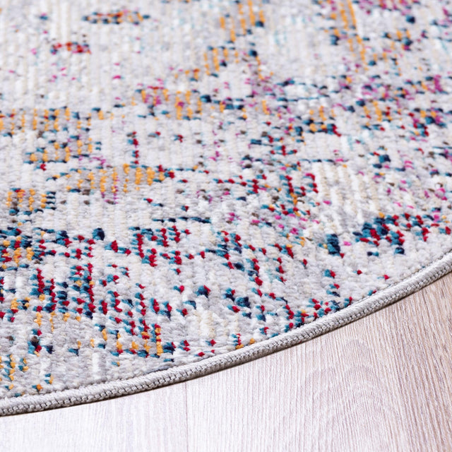 Gray 4' 1 x 4' 1 Starlight Round Area Rug 100% Polypropylene Visually Appealing Unique Carpet for Living Rooms, Bedroom, Dining, Office for Sale at Rug Engine