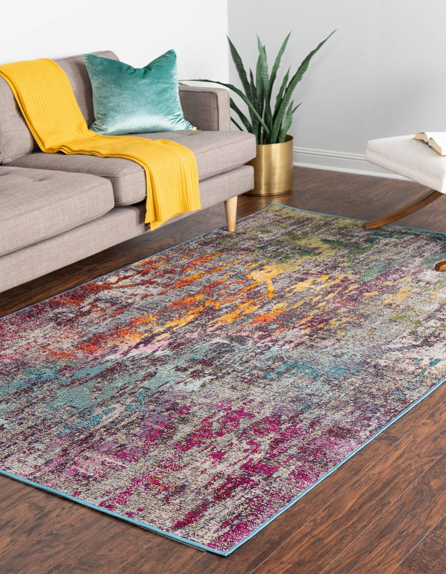 Multicolor 8' x 10' Starlight Rectangle Area Rug 100% Polypropylene Visually Appealing Unique Carpet for Living Rooms, Bedroom, Dining, Office for Sale at Rug Engine
