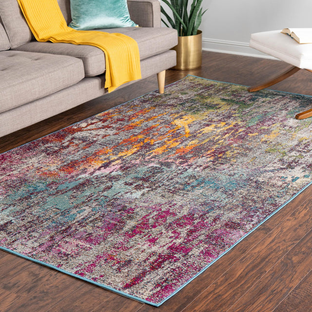 Multicolor 8' x 11' Starlight Rectangle Area Rug 100% Polypropylene Visually Appealing Unique Carpet for Living Rooms, Bedroom, Dining, Office for Sale at Rug Engine