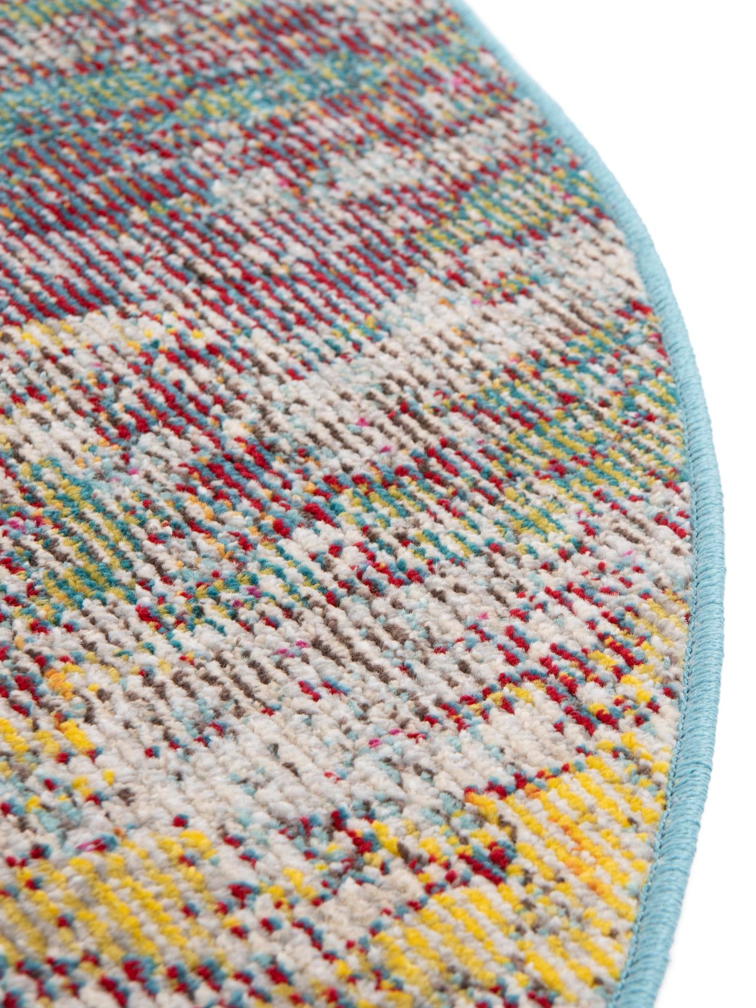 Multicolor 7' x 7' Starlight Round Area Rug 100% Polypropylene Visually Appealing Unique Carpet for Living Rooms, Bedroom, Dining, Office for Sale at Rug Engine