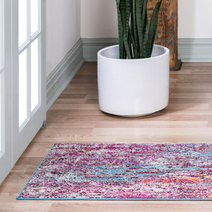 Multicolor 2' 2 x 6' 1 Starlight Runner Area Rug 100% Polypropylene Visually Appealing Unique Carpet for Living Rooms, Bedroom, Dining, Office for Sale at Rug Engine