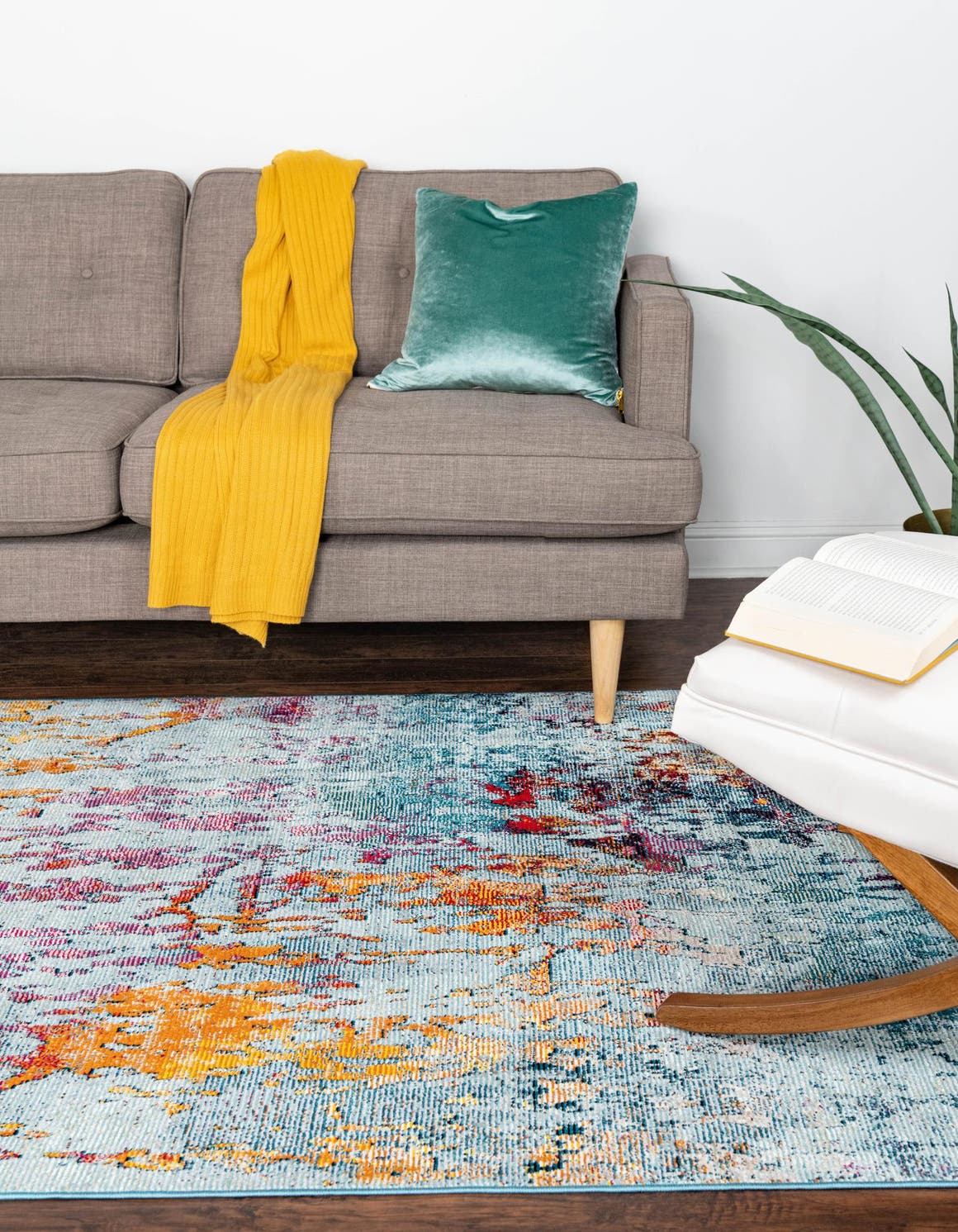 Blue and Multicolor 9' x 12' 2 Starlight Rectangle Area Rug 100% Polypropylene Visually Appealing Unique Carpet for Living Rooms, Bedroom, Dining, Office for Sale at Rug Engine