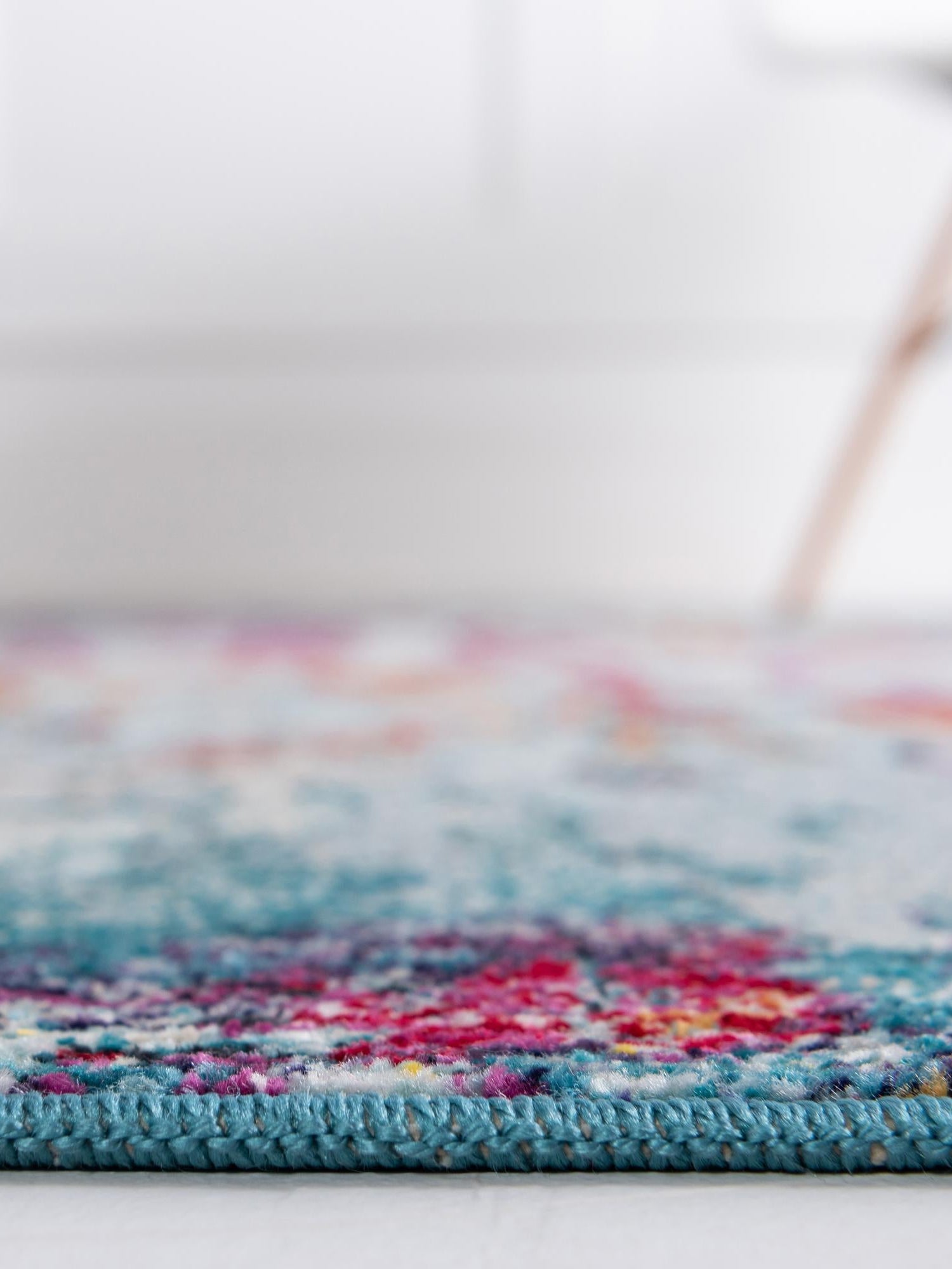 Blue and Multicolor 8' x 10' Starlight Rectangle Area Rug 100% Polypropylene Visually Appealing Unique Carpet for Living Rooms, Bedroom, Dining, Office for Sale at Rug Engine