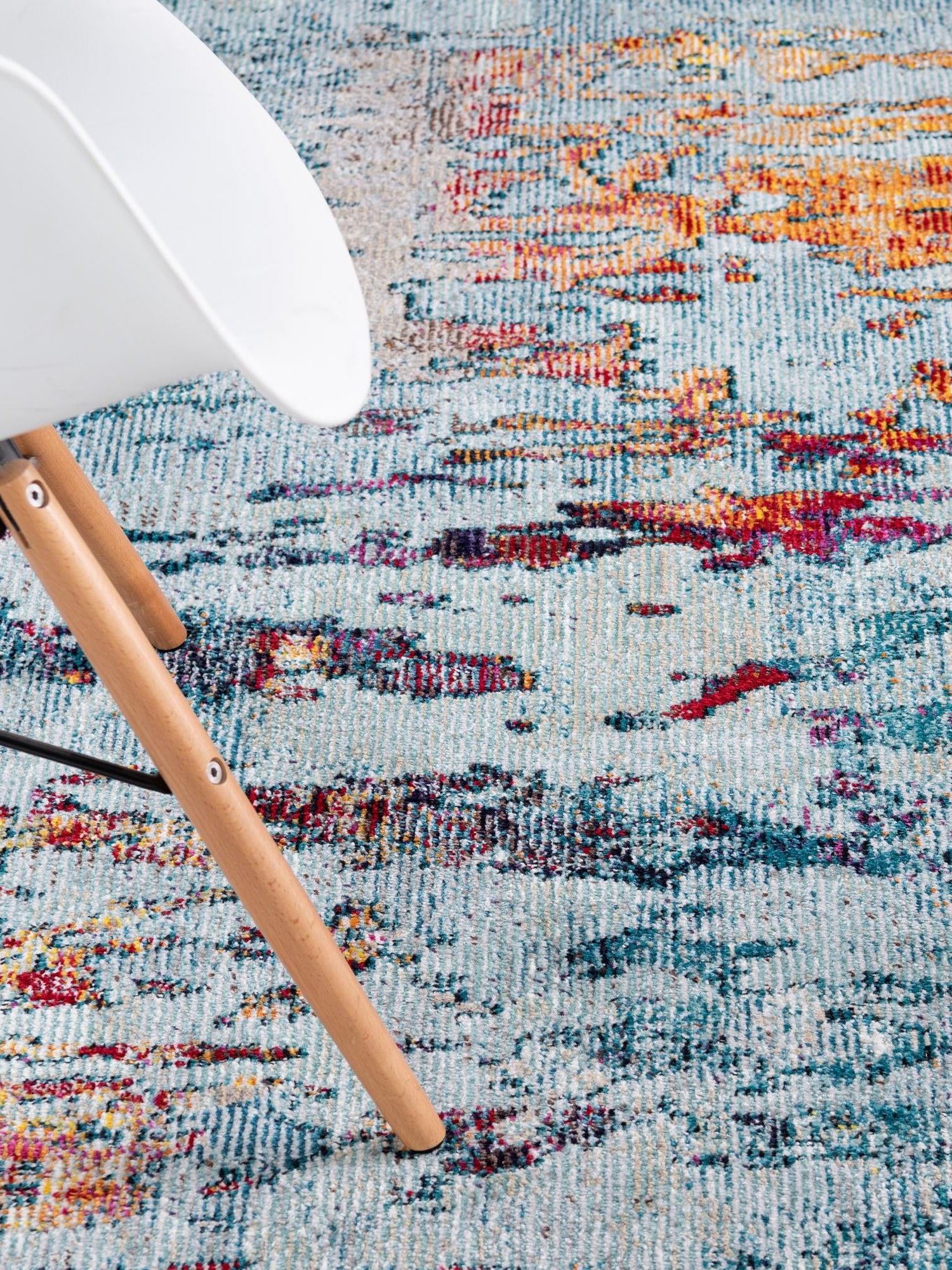 Blue and Multicolor 8' x 10' Starlight Rectangle Area Rug 100% Polypropylene Visually Appealing Unique Carpet for Living Rooms, Bedroom, Dining, Office for Sale at Rug Engine
