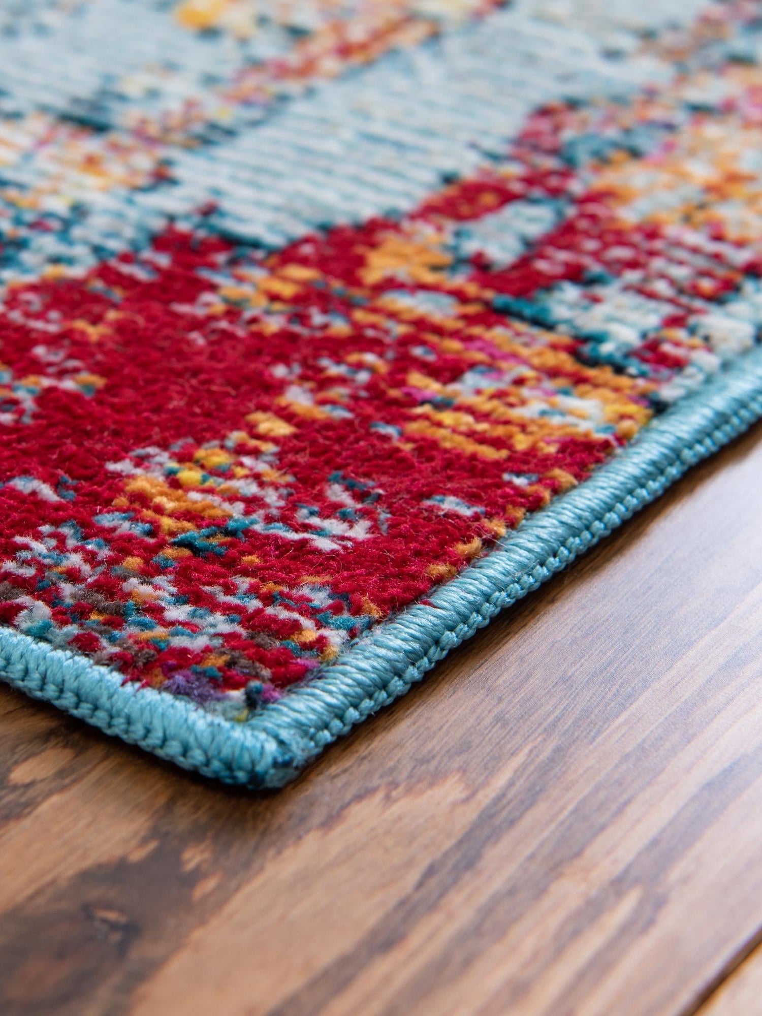 Blue and Multicolor 8' x 10' Starlight Rectangle Area Rug 100% Polypropylene Visually Appealing Unique Carpet for Living Rooms, Bedroom, Dining, Office for Sale at Rug Engine