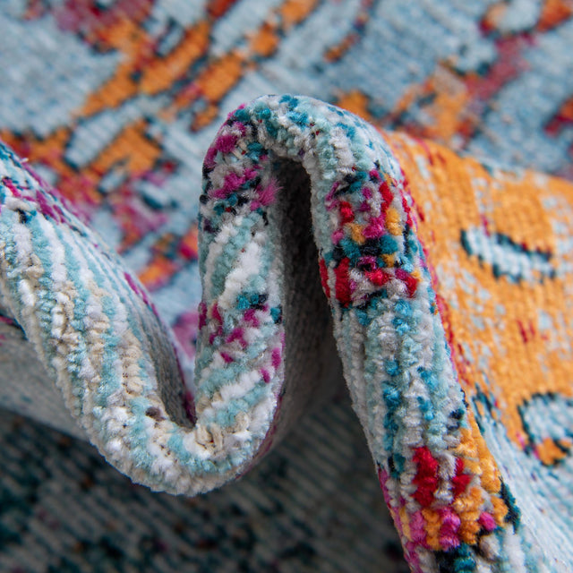 Blue and Multicolor 9' x 12' 2 Starlight Rectangle Area Rug 100% Polypropylene Visually Appealing Unique Carpet for Living Rooms, Bedroom, Dining, Office for Sale at Rug Engine