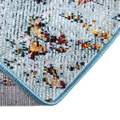 Blue and Multicolor 4' 1 x 4' 1 Starlight Round Area Rug 100% Polypropylene Visually Appealing Unique Carpet for Living Rooms, Bedroom, Dining, Office for Sale at Rug Engine