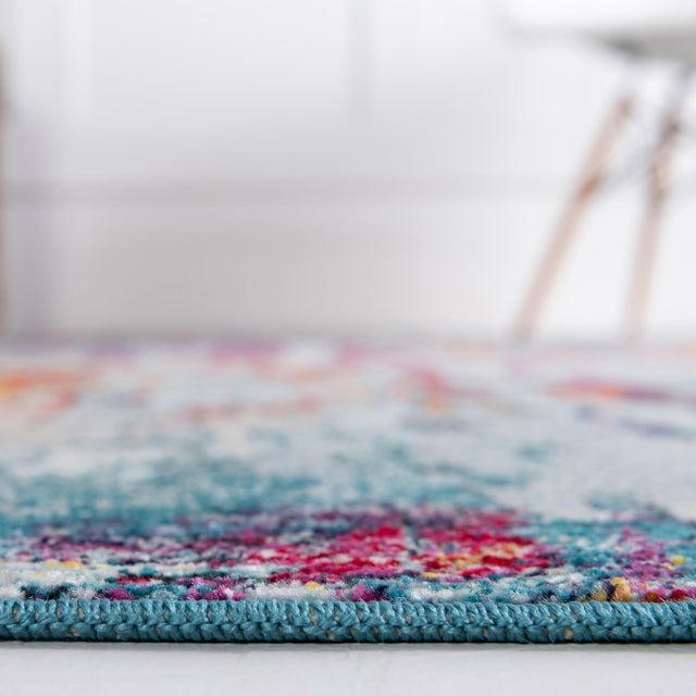 Blue and Multicolor 2' 2 x 6' 1 Starlight Runner Area Rug 100% Polypropylene Visually Appealing Unique Carpet for Living Rooms, Bedroom, Dining, Office for Sale at Rug Engine