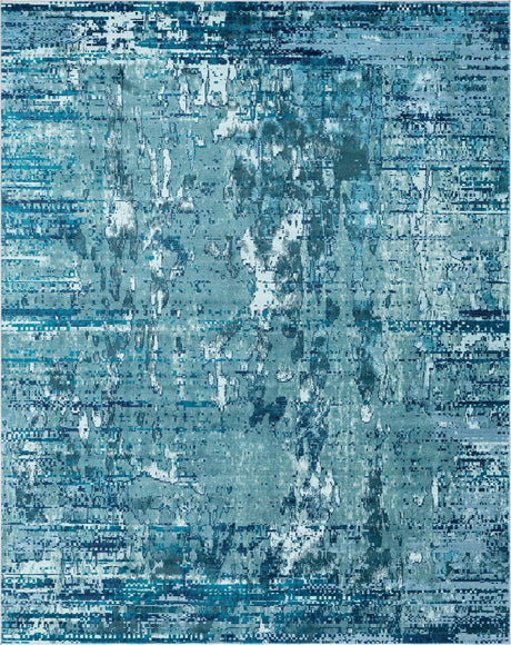 Blue 9' x 12' 2 Starlight Rectangle Area Rug 100% Polypropylene Visually Appealing Unique Carpet for Living Rooms, Bedroom, Dining, Office for Sale at Rug Engine