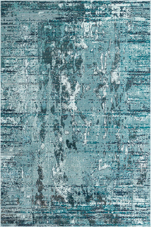 Blue 5' 1 x 8' Starlight Rectangle Area Rug 100% Polypropylene Visually Appealing Unique Carpet for Living Rooms, Bedroom, Dining, Office for Sale at Rug Engine