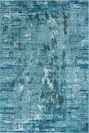 Blue 5' 1 x 8' Starlight Rectangle Area Rug 100% Polypropylene Visually Appealing Unique Carpet for Living Rooms, Bedroom, Dining, Office for Sale at Rug Engine