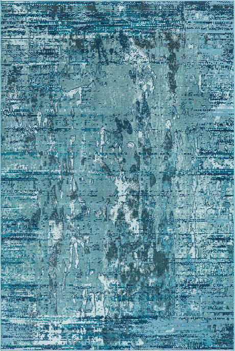 Blue 5' 1 x 8' Starlight Rectangle Area Rug 100% Polypropylene Visually Appealing Unique Carpet for Living Rooms, Bedroom, Dining, Office for Sale at Rug Engine