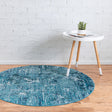 Blue 4' 1 x 4' 1 Starlight Round Area Rug 100% Polypropylene Visually Appealing Unique Carpet for Living Rooms, Bedroom, Dining, Office for Sale at Rug Engine
