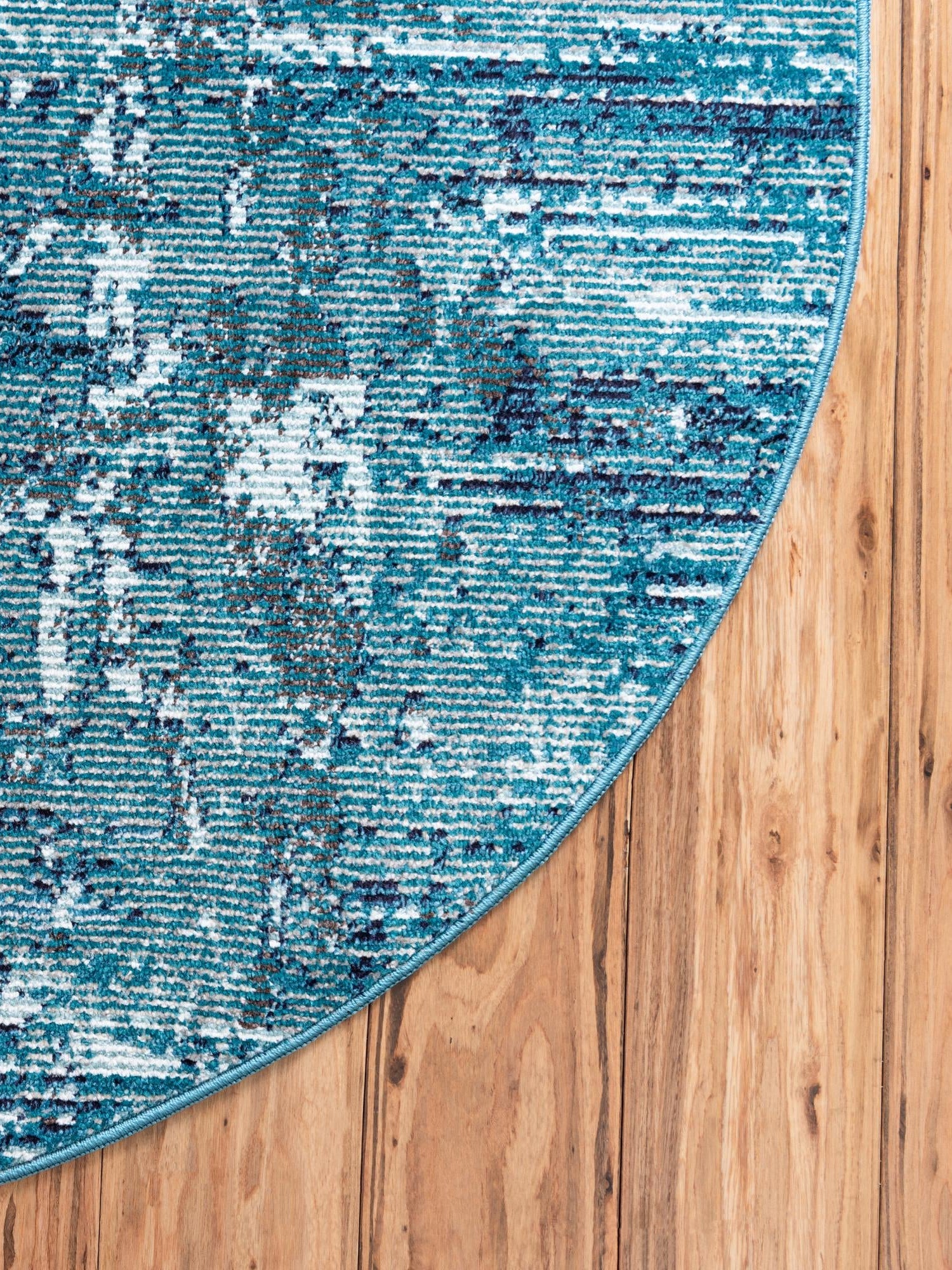 Blue 4' 1 x 4' 1 Starlight Round Area Rug 100% Polypropylene Visually Appealing Unique Carpet for Living Rooms, Bedroom, Dining, Office for Sale at Rug Engine