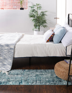 Blue 2' 2 x 6' 1 Starlight Runner Area Rug 100% Polypropylene Visually Appealing Unique Carpet for Living Rooms, Bedroom, Dining, Office for Sale at Rug Engine