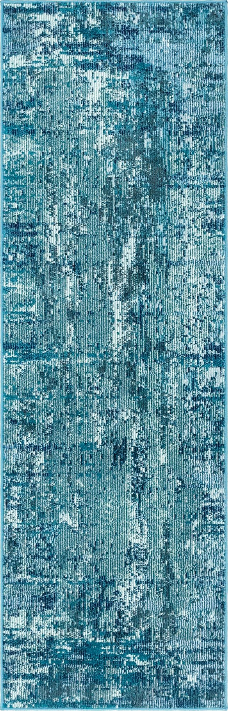 Blue 2' 2 x 6' 1 Starlight Runner Area Rug 100% Polypropylene Visually Appealing Unique Carpet for Living Rooms, Bedroom, Dining, Office for Sale at Rug Engine