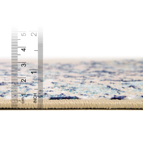 Blue 5' 1 x 8' Charm Rectangle Area Rug 100% Polypropylene With Jute Backing Traditional Vintage Distressed Look Carpet for Living Rooms Dining Office Space for Sale at Rug Engine