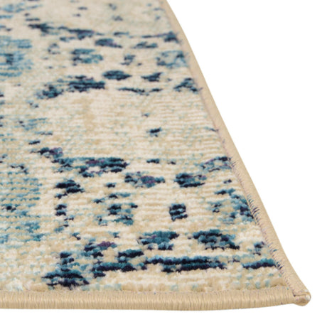 Blue 2' 2 x 6' 1 Charm Runner Area Rug 100% Polypropylene With Jute Backing Traditional Vintage Distressed Look Carpet for Living Rooms Dining Office Space for Sale at Rug Engine