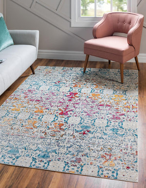 Multicolor 9' x 12' 2 Charm Rectangle Area Rug 100% Polypropylene With Jute Backing Traditional Vintage Distressed Look Carpet for Living Rooms Dining Office Space for Sale at Rug Engine