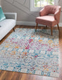 Multicolor 4' 1 x 6' 1 Charm Rectangle Area Rug 100% Polypropylene With Jute Backing Traditional Vintage Distressed Look Carpet for Living Rooms Dining Office Space for Sale at Rug Engine