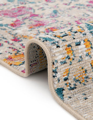 Multicolor 7' 10 x 11' Charm Rectangle Area Rug 100% Polypropylene With Jute Backing Traditional Vintage Distressed Look Carpet for Living Rooms Dining Office Space for Sale at Rug Engine