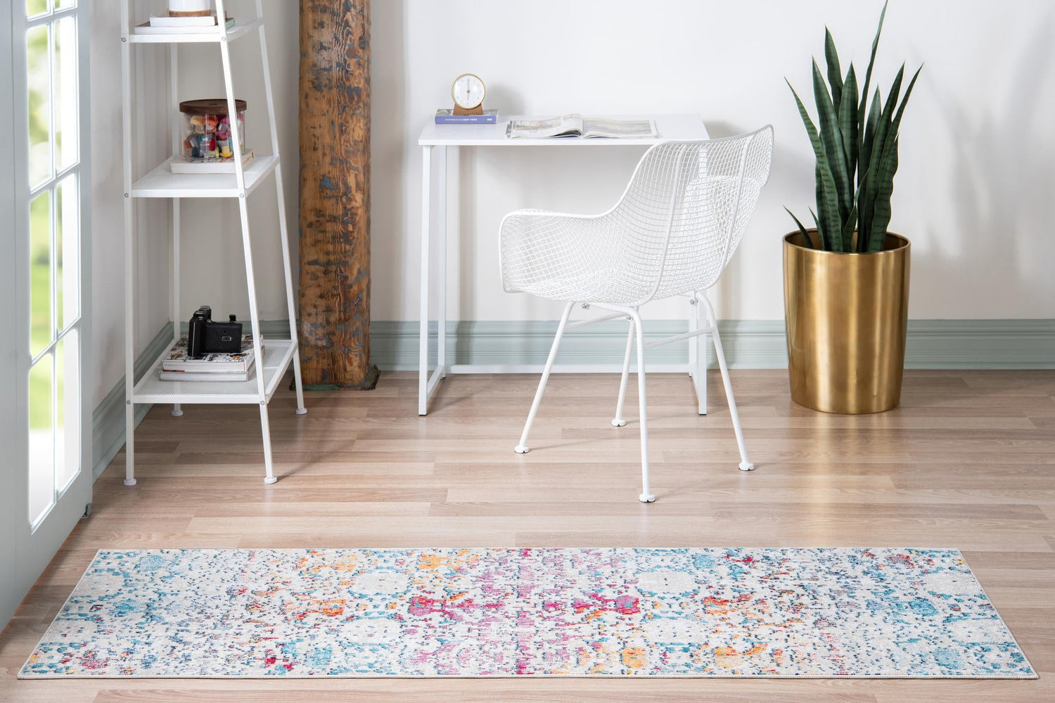 Multicolor 2' 2 x 6' 1 Charm Runner Area Rug 100% Polypropylene With Jute Backing Traditional Vintage Distressed Look Carpet for Living Rooms Dining Office Space for Sale at Rug Engine