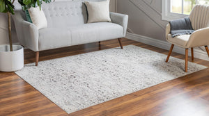 Light Gray 5' 1 x 8' Charm Rectangle Area Rug 100% Polypropylene With Jute Backing Traditional Vintage Distressed Look Carpet for Living Rooms Dining Office Space for Sale at Rug Engine