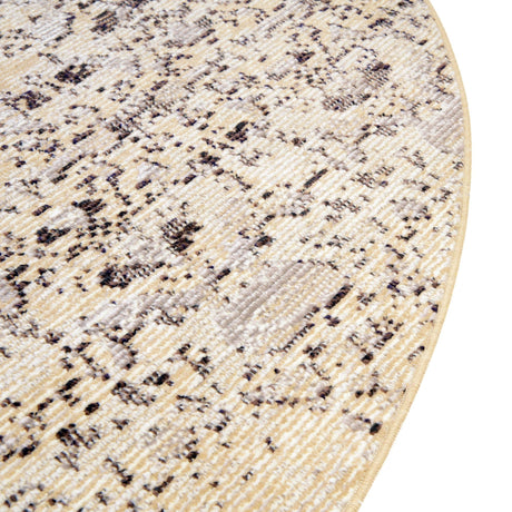 Light Gray 4' 1 x 4' 1 Charm Round Area Rug 100% Polypropylene With Jute Backing Traditional Vintage Distressed Look Carpet for Living Rooms Dining Office Space for Sale at Rug Engine