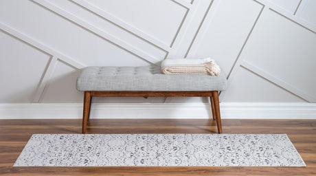 Light Gray 2' 2 x 6' 1 Charm Runner Area Rug 100% Polypropylene With Jute Backing Traditional Vintage Distressed Look Carpet for Living Rooms Dining Office Space for Sale at Rug Engine