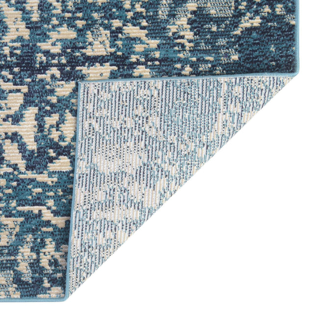 Navy Blue 9' x 12' 2 Charm Rectangle Area Rug 100% Polypropylene With Jute Backing Traditional Vintage Distressed Look Carpet for Living Rooms Dining Office Space for Sale at Rug Engine