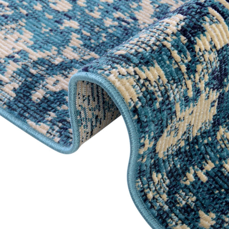 Navy Blue 9' x 12' 2 Charm Rectangle Area Rug 100% Polypropylene With Jute Backing Traditional Vintage Distressed Look Carpet for Living Rooms Dining Office Space for Sale at Rug Engine