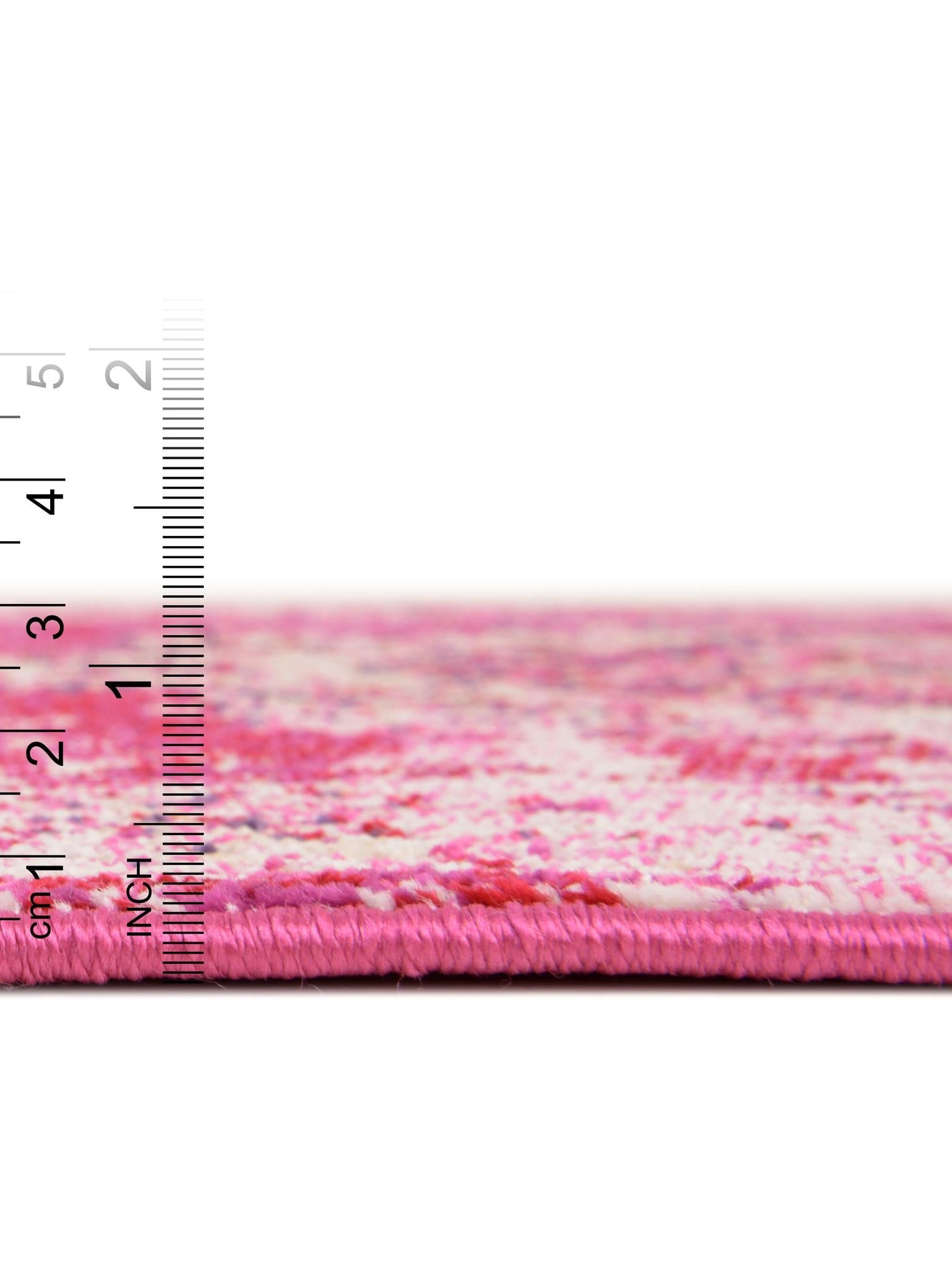 Pink 4' 1 x 6' 1 Charm Rectangle Area Rug 100% Polypropylene With Jute Backing Traditional Vintage Distressed Look Carpet for Living Rooms Dining Office Space for Sale at Rug Engine