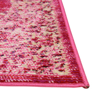 Pink 9' x 12' 2 Charm Rectangle Area Rug 100% Polypropylene With Jute Backing Traditional Vintage Distressed Look Carpet for Living Rooms Dining Office Space for Sale at Rug Engine