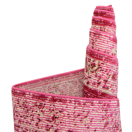 Pink 4' 1 x 6' 1 Charm Rectangle Area Rug 100% Polypropylene With Jute Backing Traditional Vintage Distressed Look Carpet for Living Rooms Dining Office Space for Sale at Rug Engine