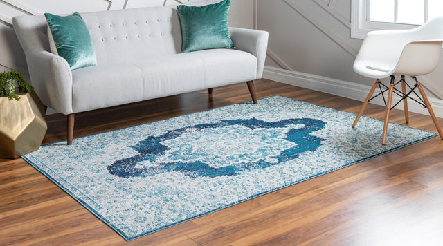 Navy Blue 9' x 12' 2 Charm Rectangle Area Rug 100% Polypropylene With Jute Backing Traditional Vintage Distressed Look Carpet for Living Rooms Dining Office Space for Sale at Rug Engine