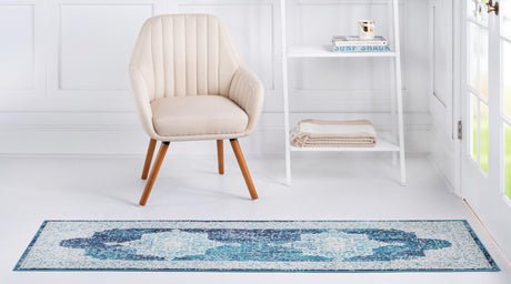 Navy Blue 2' 2 x 6' Charm Runner Area Rug 100% Polypropylene With Jute Backing Traditional Vintage Distressed Look Carpet for Living Rooms Dining Office Space for Sale at Rug Engine