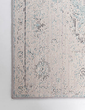 Turquoise 4' 1 x 6' 1 Charm Rectangle Area Rug 100% Polypropylene With Jute Backing Traditional Vintage Distressed Look Carpet for Living Rooms Dining Office Space for Sale at Rug Engine