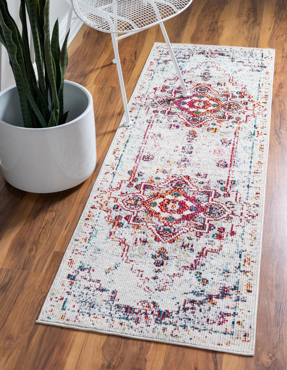 Beige 2' x 8' Charm Runner Area Rug 100% Polypropylene With Jute Backing Traditional Vintage Distressed Look Carpet for Living Rooms Dining Office Space for Sale at Rug Engine