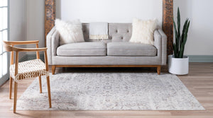 Light Gray 8' x 10' Charm Rectangle Area Rug 100% Polypropylene With Jute Backing Traditional Vintage Distressed Look Carpet for Living Rooms Dining Office Space for Sale at Rug Engine