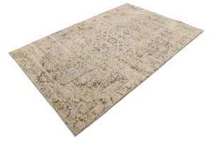 Light Gray 4' 1 x 6' 1 Charm Rectangle Area Rug 100% Polypropylene With Jute Backing Traditional Vintage Distressed Look Carpet for Living Rooms Dining Office Space for Sale at Rug Engine