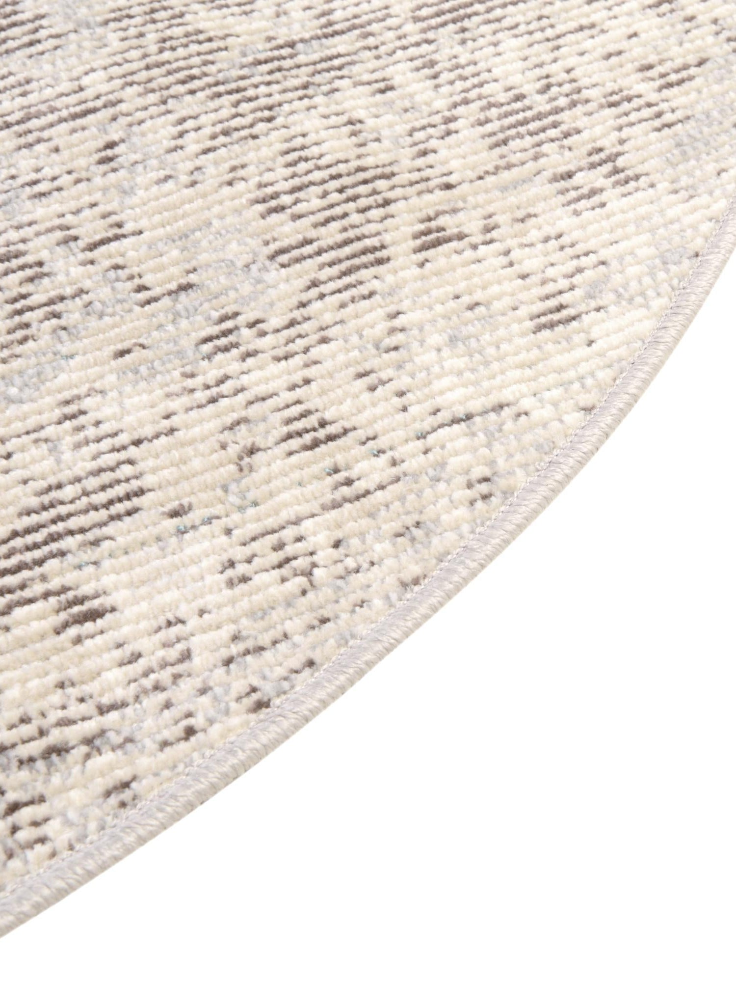 Light Gray 4' 1 x 4' 1 Charm Round Area Rug 100% Polypropylene With Jute Backing Traditional Vintage Distressed Look Carpet for Living Rooms Dining Office Space for Sale at Rug Engine