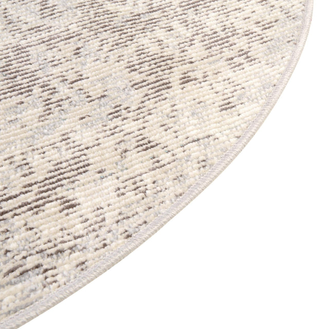 Light Gray 4' 1 x 4' 1 Charm Round Area Rug 100% Polypropylene With Jute Backing Traditional Vintage Distressed Look Carpet for Living Rooms Dining Office Space for Sale at Rug Engine