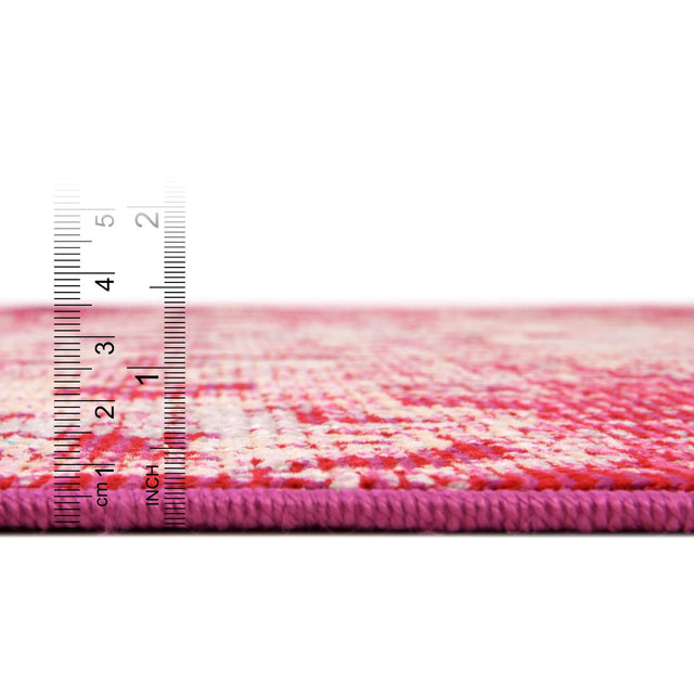 Pink 9' x 12' 2 Charm Rectangle Area Rug 100% Polypropylene With Jute Backing Traditional Vintage Distressed Look Carpet for Living Rooms Dining Office Space for Sale at Rug Engine
