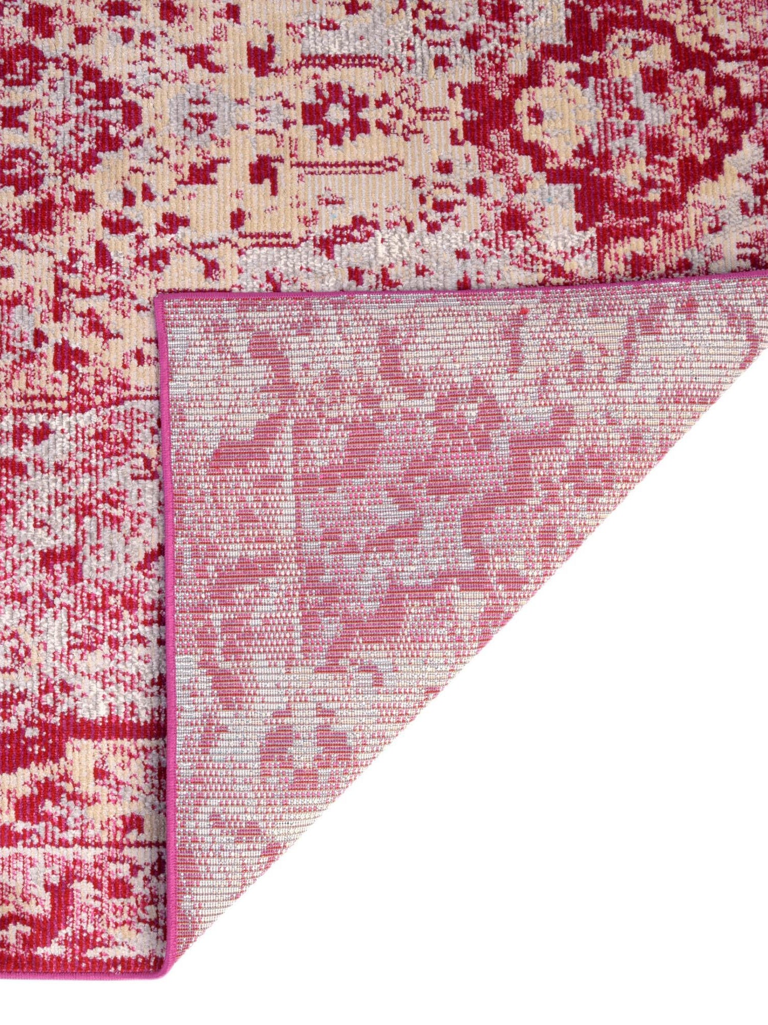 Pink 9' x 12' 2 Charm Rectangle Area Rug 100% Polypropylene With Jute Backing Traditional Vintage Distressed Look Carpet for Living Rooms Dining Office Space for Sale at Rug Engine