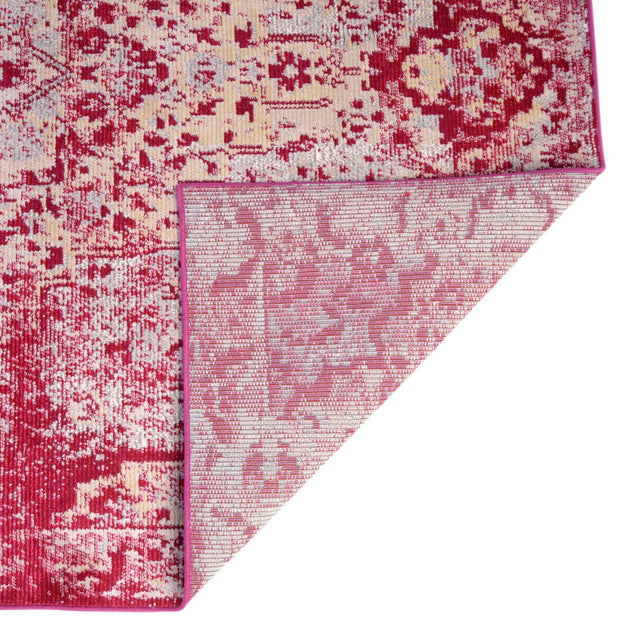 Pink 9' x 12' 2 Charm Rectangle Area Rug 100% Polypropylene With Jute Backing Traditional Vintage Distressed Look Carpet for Living Rooms Dining Office Space for Sale at Rug Engine
