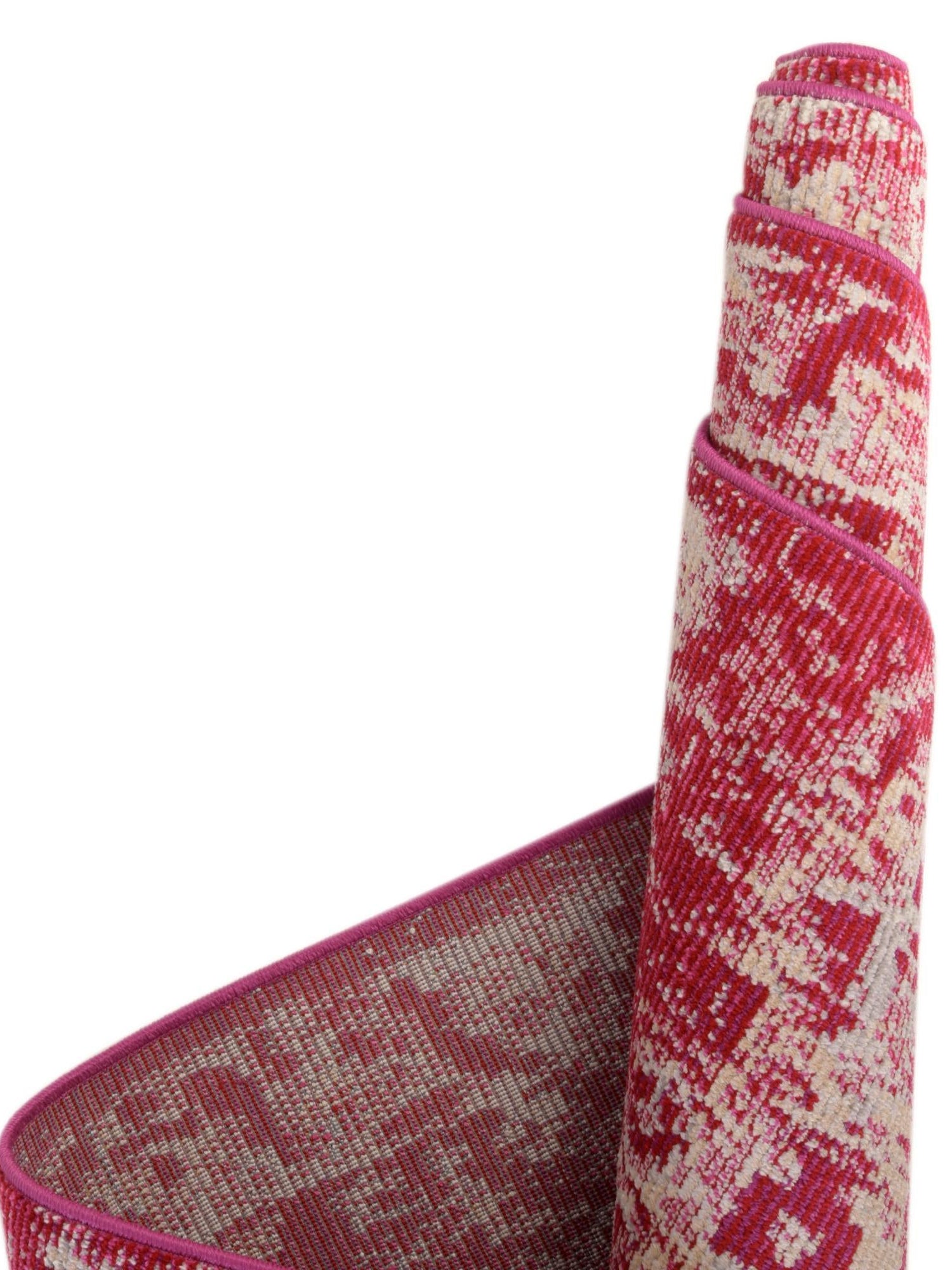 Pink 9' x 12' 2 Charm Rectangle Area Rug 100% Polypropylene With Jute Backing Traditional Vintage Distressed Look Carpet for Living Rooms Dining Office Space for Sale at Rug Engine