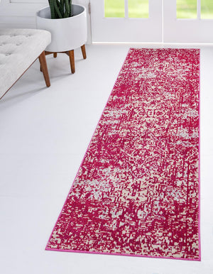 Pink 2' 2 x 6' Charm Runner Area Rug 100% Polypropylene With Jute Backing Traditional Vintage Distressed Look Carpet for Living Rooms Dining Office Space for Sale at Rug Engine