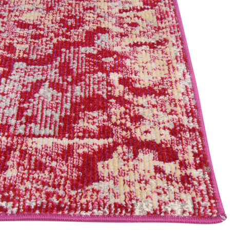 Pink 2' 2 x 6' Charm Runner Area Rug 100% Polypropylene With Jute Backing Traditional Vintage Distressed Look Carpet for Living Rooms Dining Office Space for Sale at Rug Engine