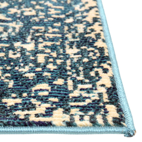 Navy Blue 2' 2 x 6' 1 Charm Runner Area Rug 100% Polypropylene With Jute Backing Traditional Vintage Distressed Look Carpet for Living Rooms Dining Office Space for Sale at Rug Engine
